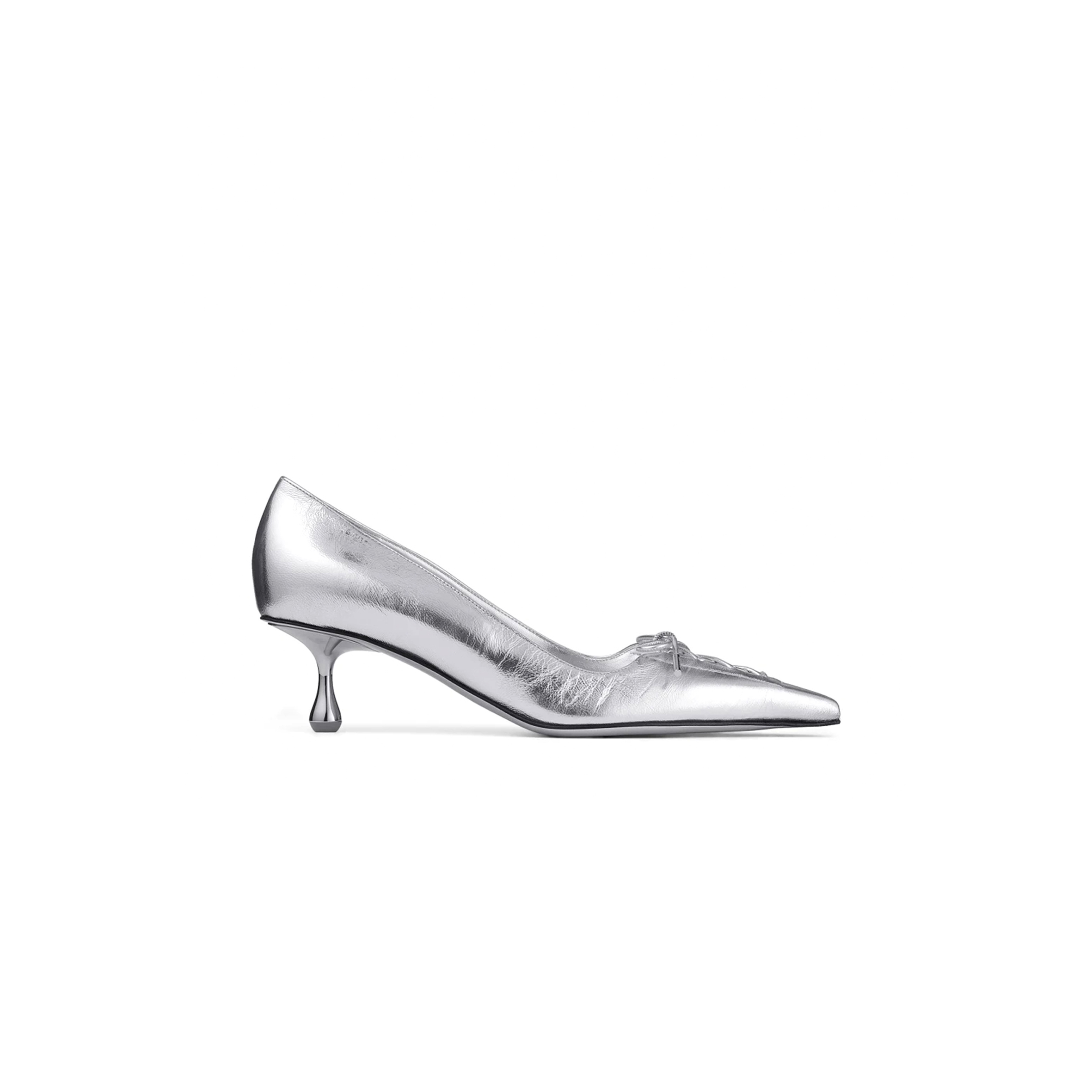 JIMMY CHOO SCARLETT 50 SILVER VINTAGE METALLIC LEATHER PUMPS SCARLETT50BYK JIMMY CHOO SCARLETT 50 SILVER VINTAGE METALLIC LEATHER PUMPS SCARLETT50BYK